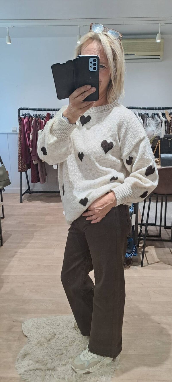 pulletje ecru Terra heart