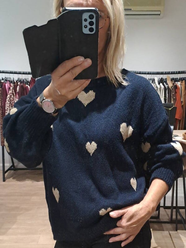 pulletje Terra heart dark bleu