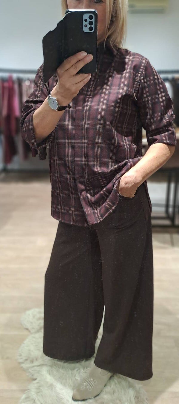hemd Terra di Siena bordeaux  ruit