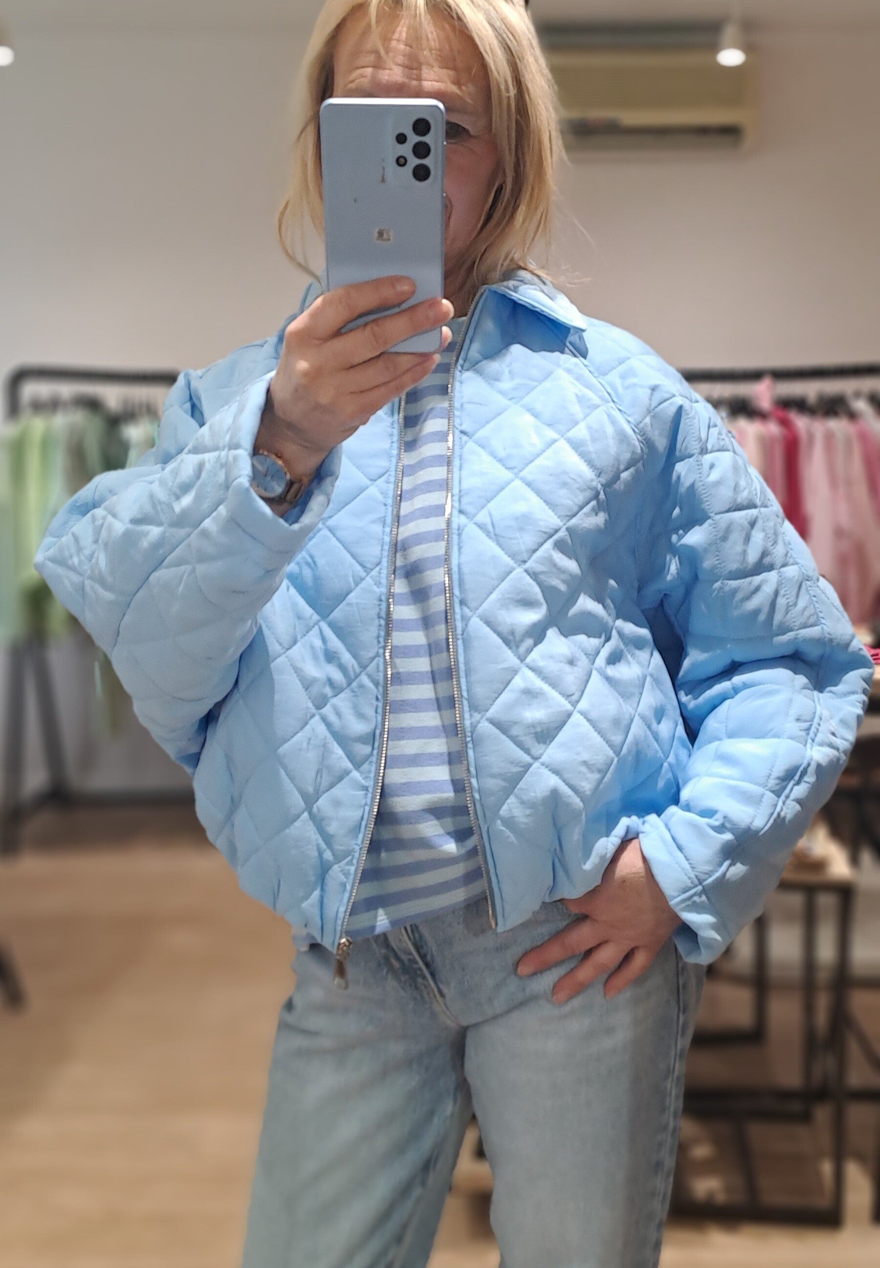 blousonvest JW lichtblauw