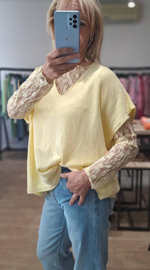 debardeur oversized lichtgeel