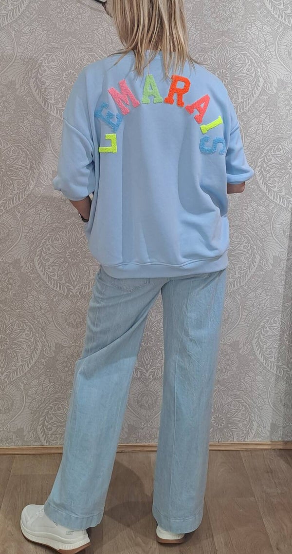 sweater korte mouw Le Marais blauw