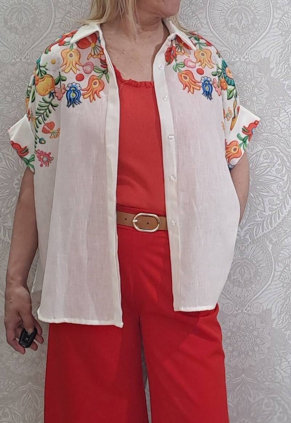 hemd Terra di Siena  flower