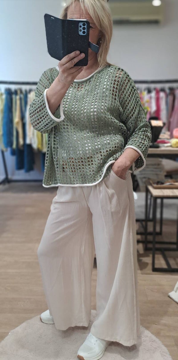 gehaakt pulletje katoen Andromede kaki