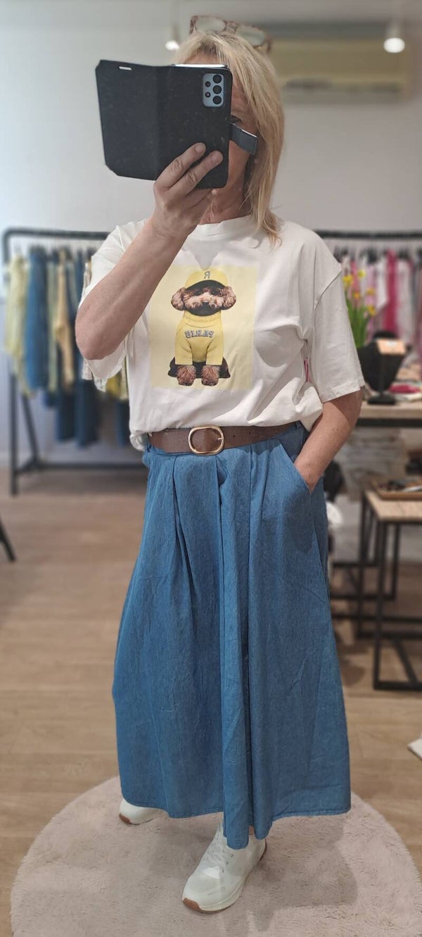 Tshirt maltipoo geel