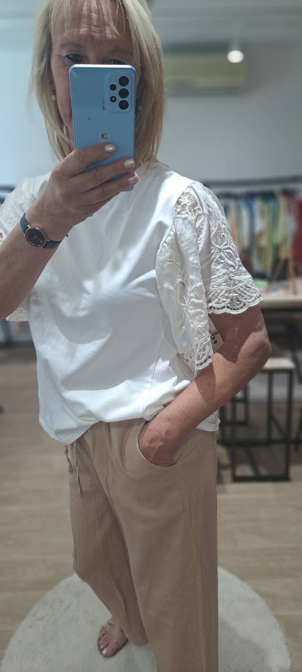 T-shirt Via Zoya ecruwit