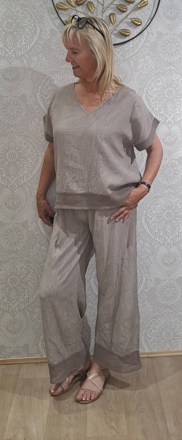 ensemble La Comy taupe/aardekleur