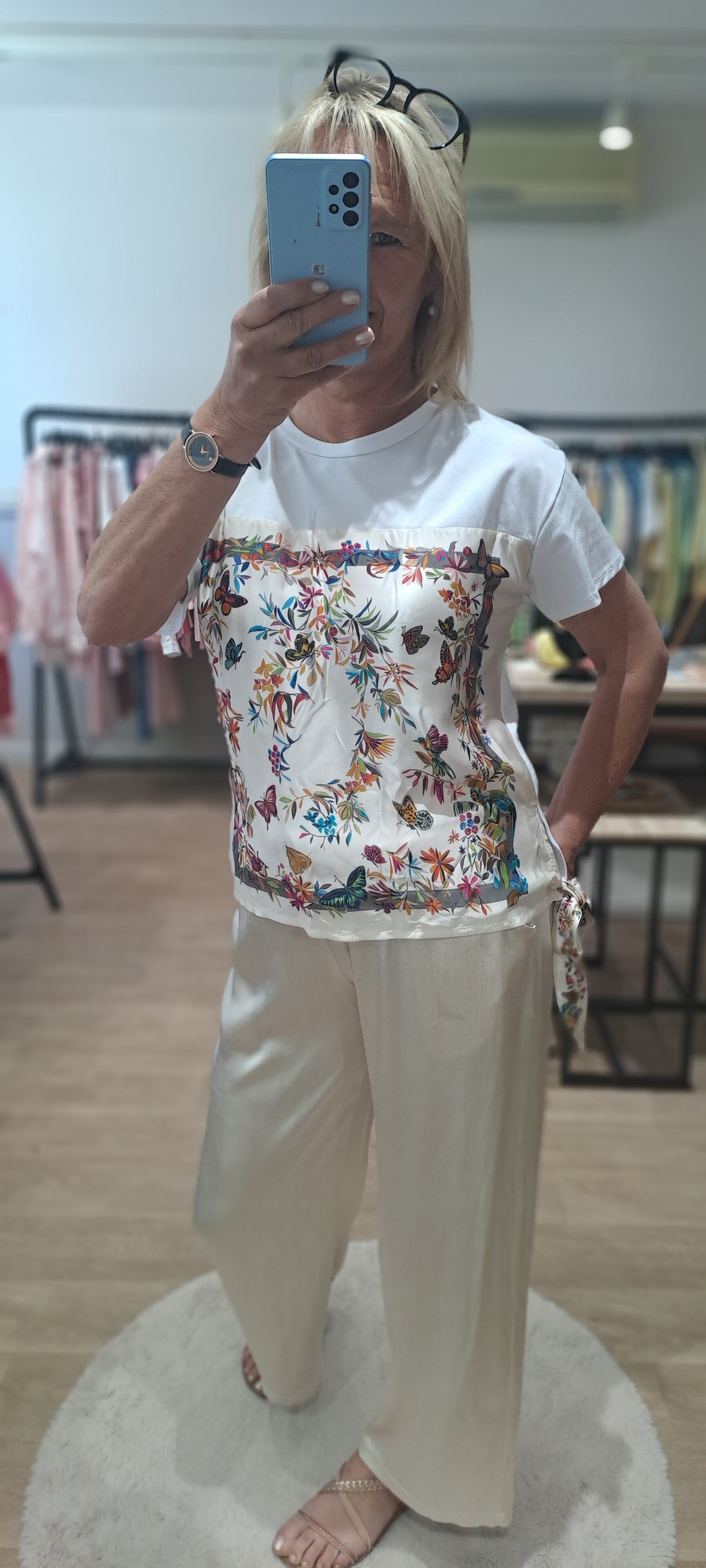 T-shirtje Terra di Siena flower