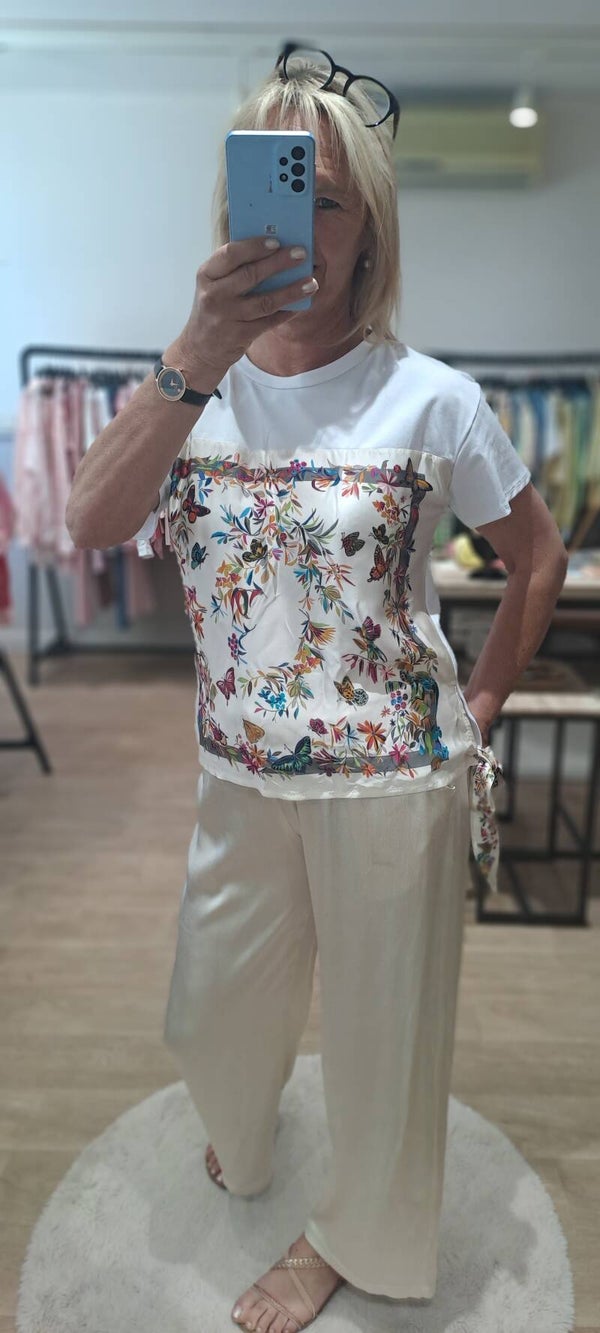 T-shirtje Terra di Siena flower