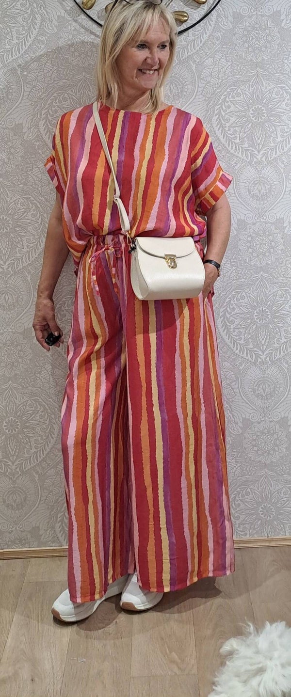 ensemble Terra stripes koral