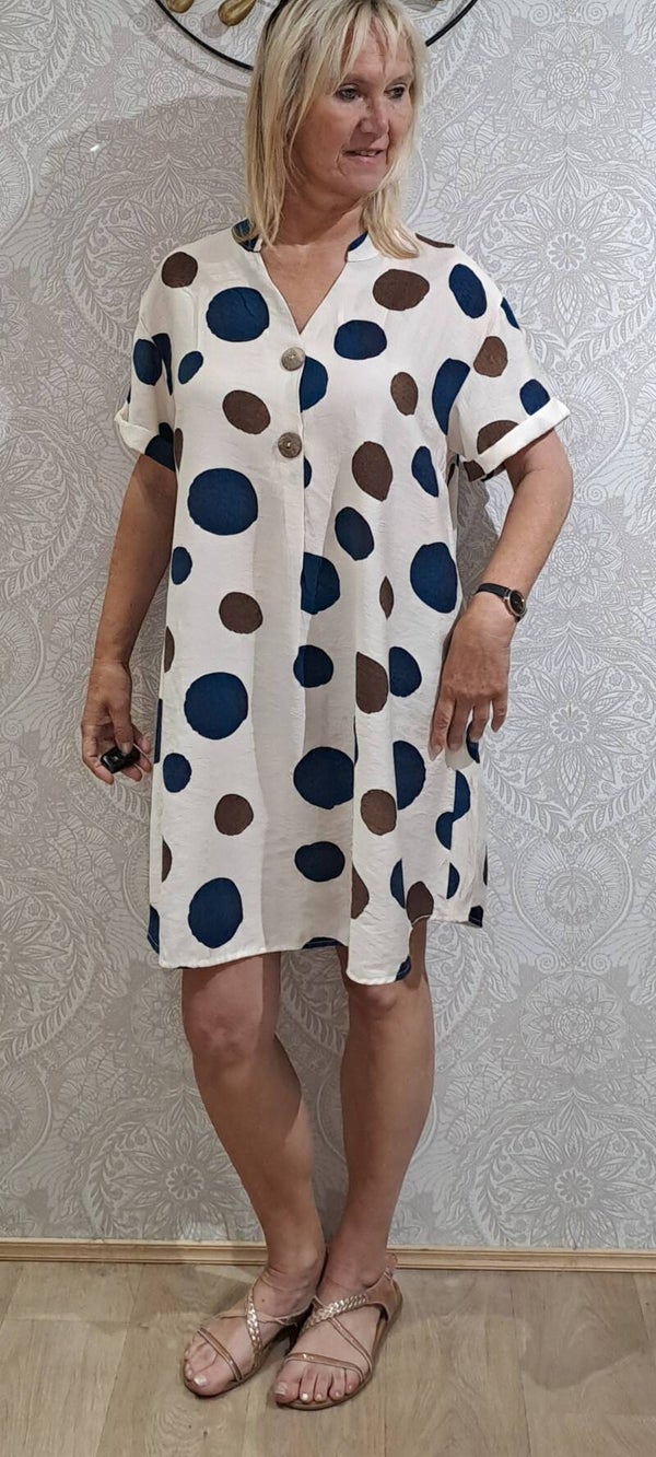 kleedje Via Zoya bolletje blauw