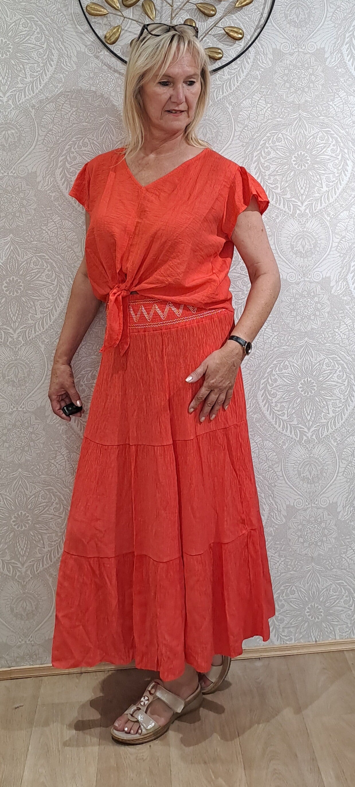 ensemble Glossy rok + blousje