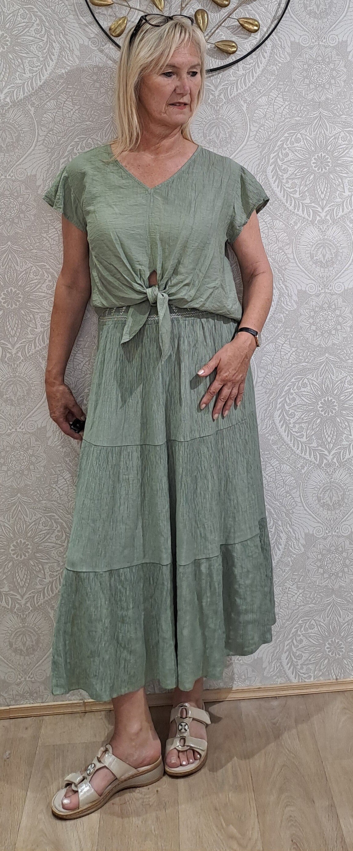 ebsemble Glossy rok + blousje
