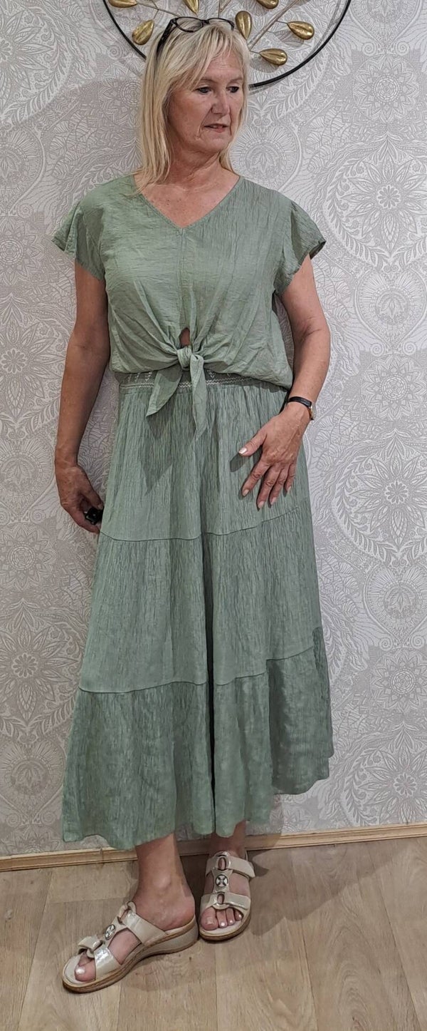 ebsemble Glossy rok + blousje