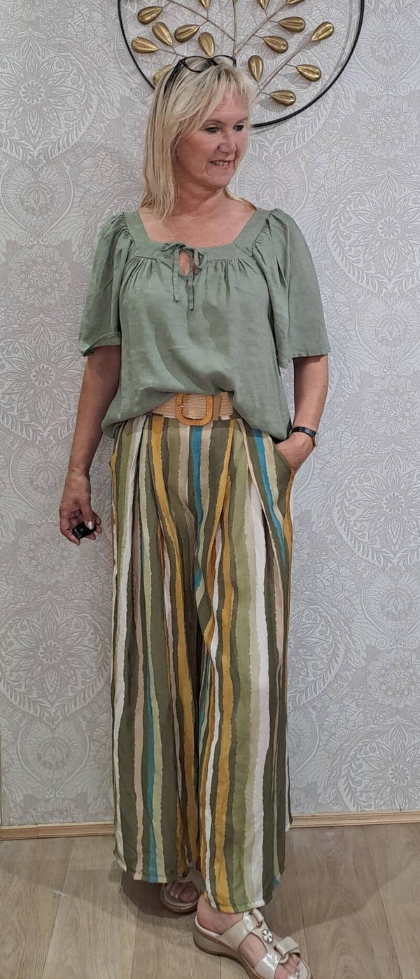 broekje Andromede olive stripes