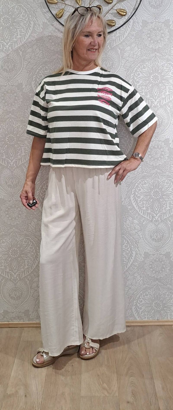 Shirt Sense Unique kaki stripe