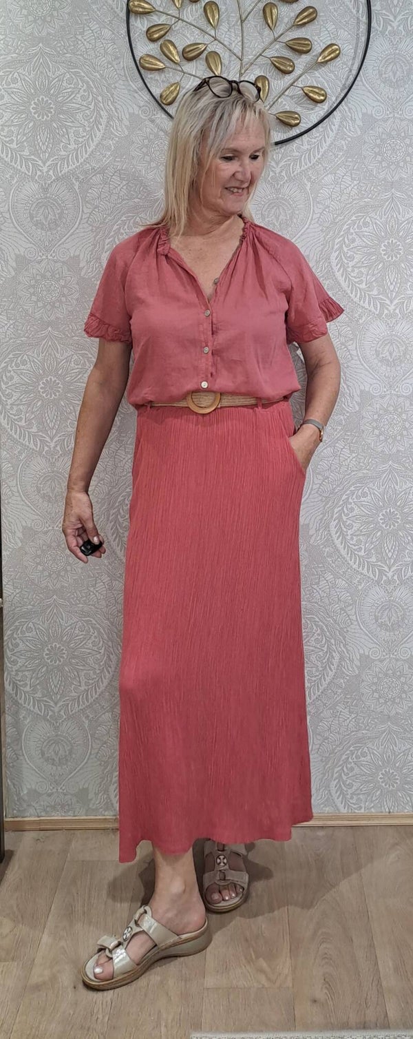 rok + blouse Andromede framboise