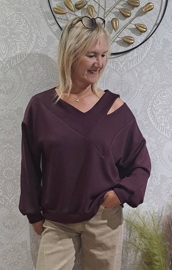 sweater JW burgundy