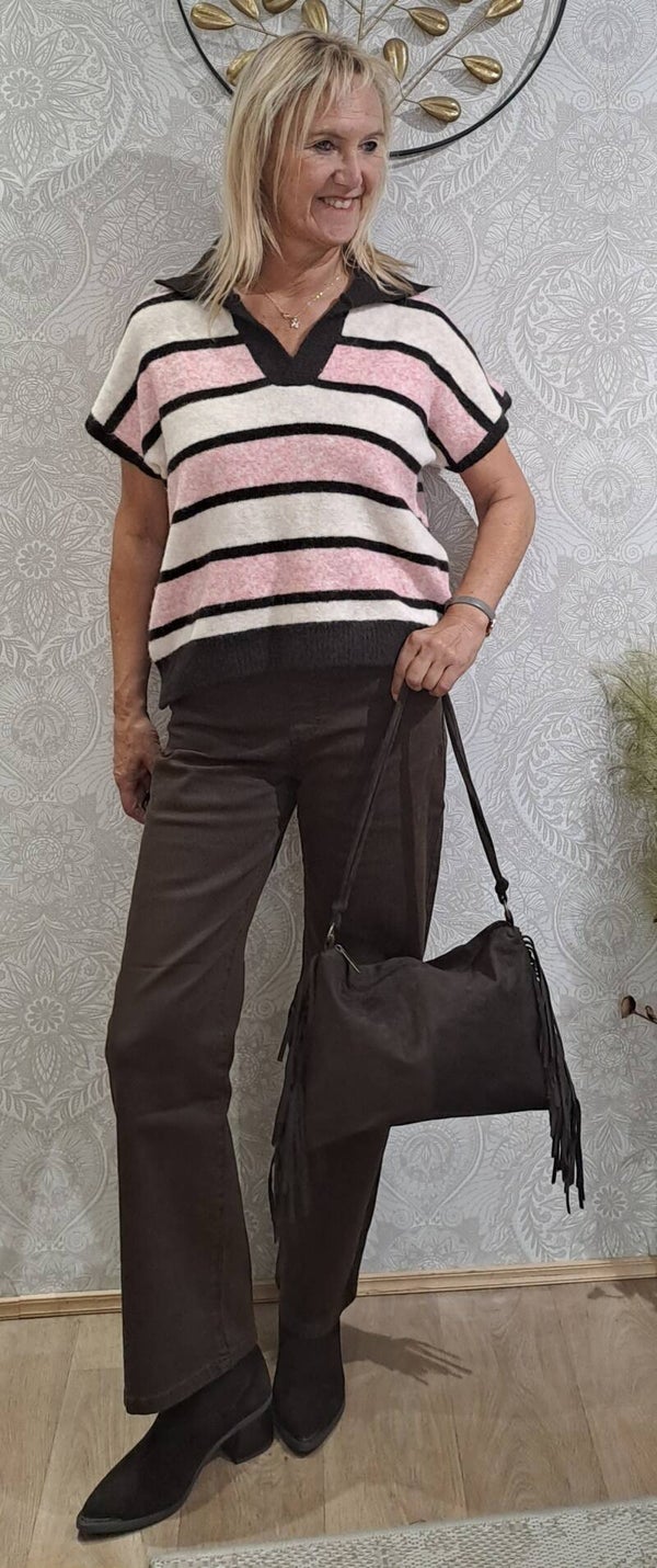 debardeur stripes pink/brown