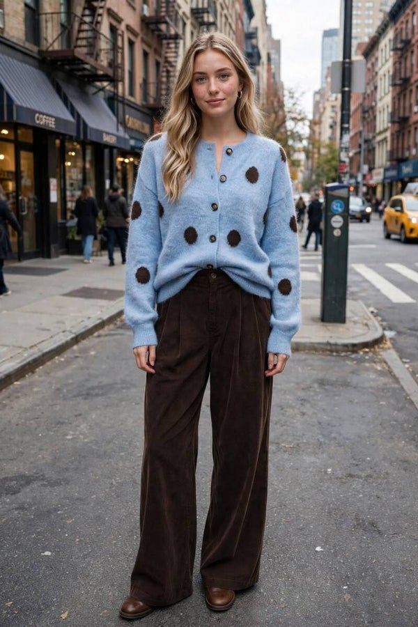 vestje bleu/brown JW