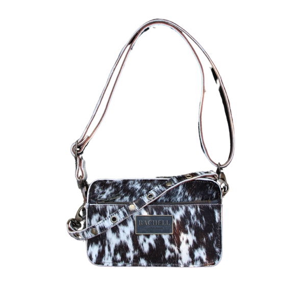 Crossbody tas Lois - Donkerbruin koehuid