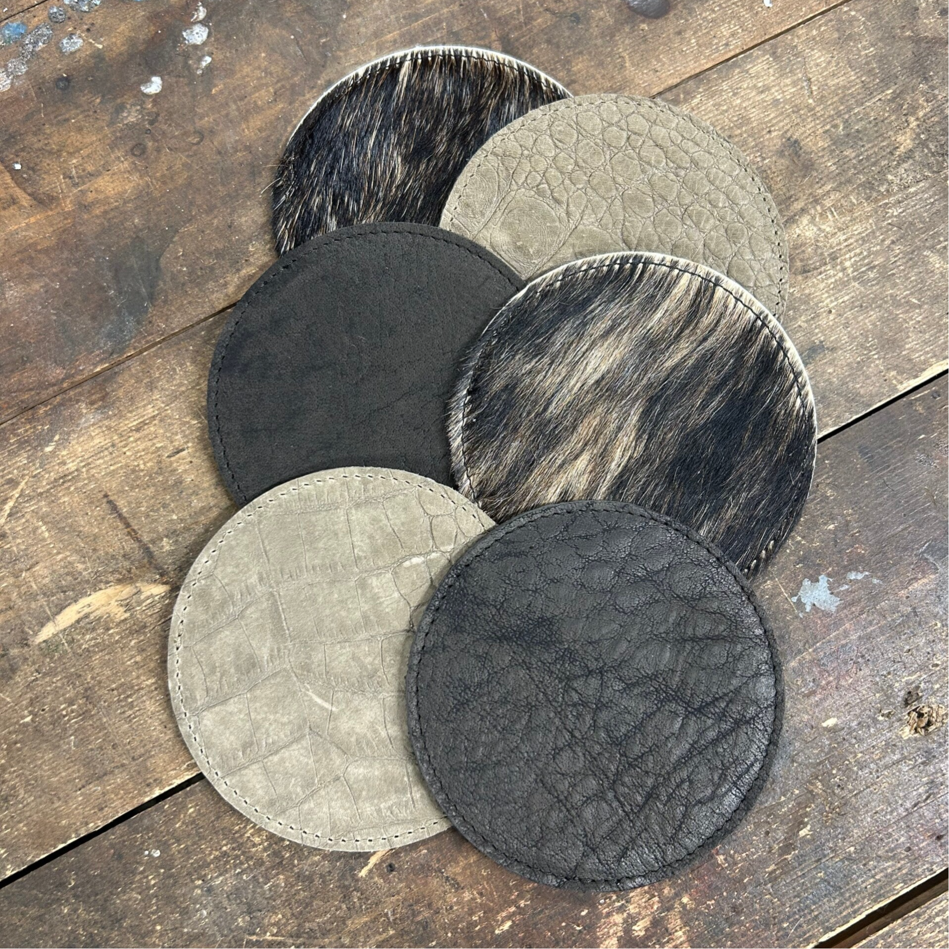 Onderzetters - Donkerbruin mix