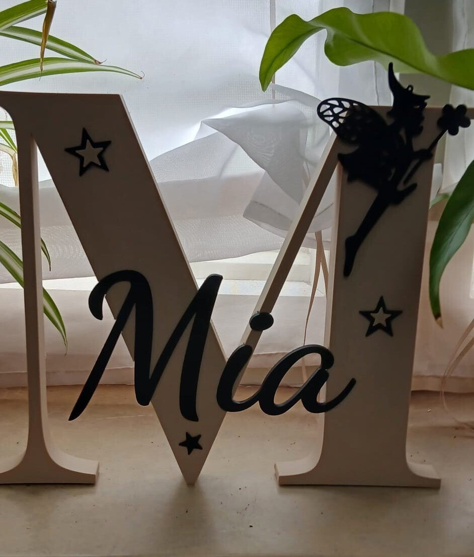 Personalisiertes Namenschild 3D Druck mit Deko