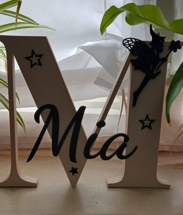 Personalisiertes Namenschild 3D Druck mit Deko
