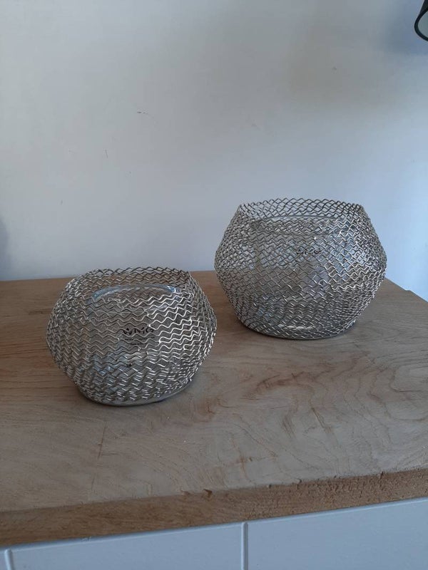 Windlicht Polepo zilver set