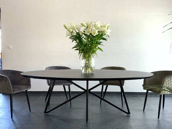 Eettafel Fly elips black
