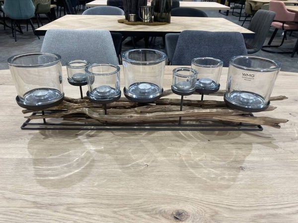 windlicht/theelichthouder drijfhout M