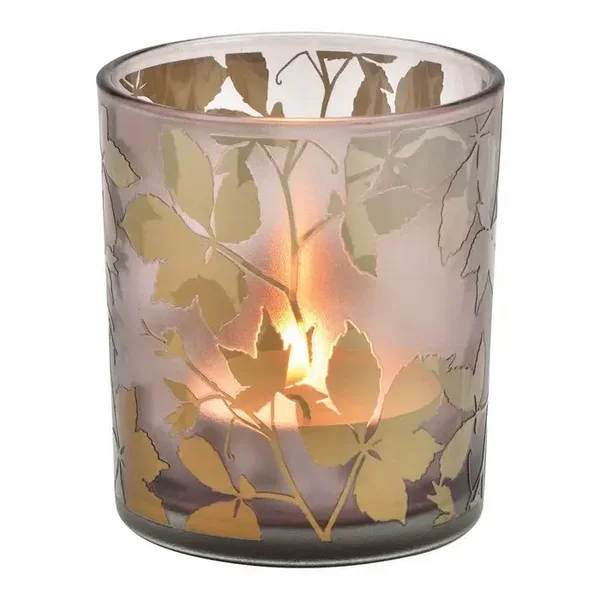 Theelicht blad grijs