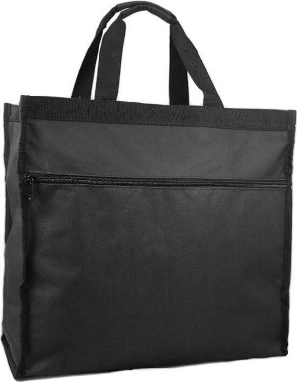 Shopper zwart nylon + handvat