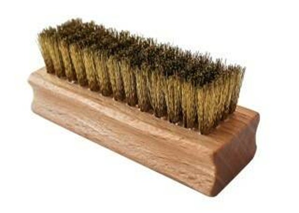 Suède nubuck borstel koper klein