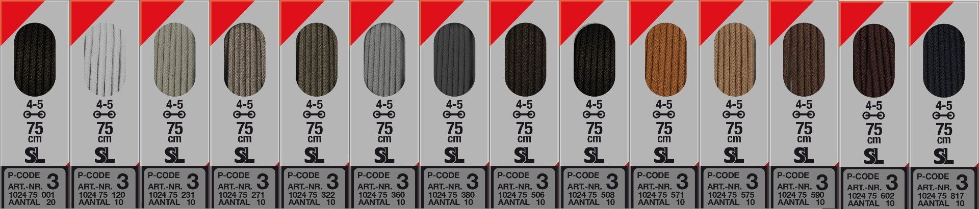 1024 75cm dunne ronde veter