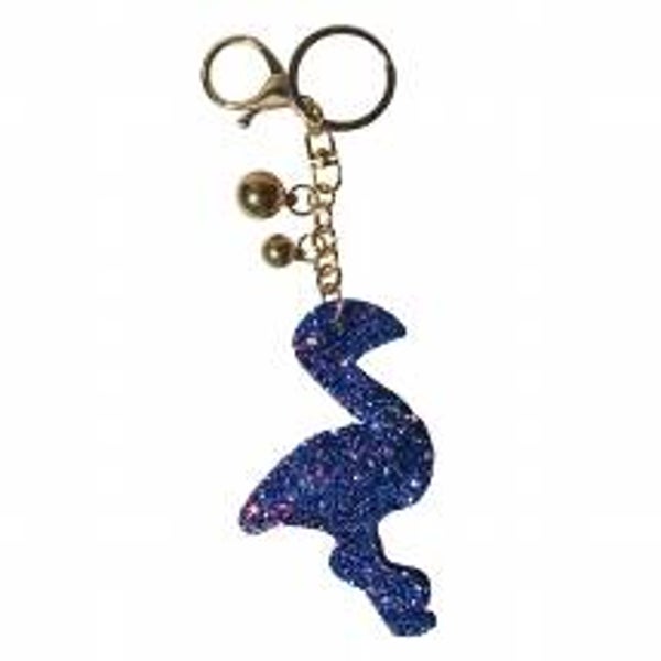 Sleutelhanger Glitter flamingo