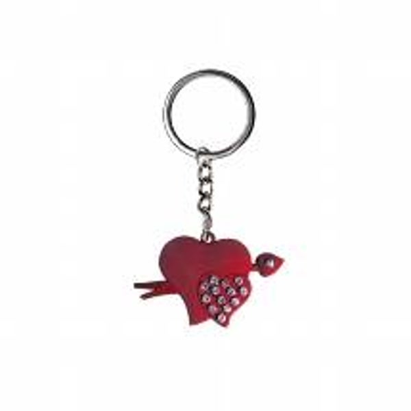 Sleutelhanger Hart rood 0589