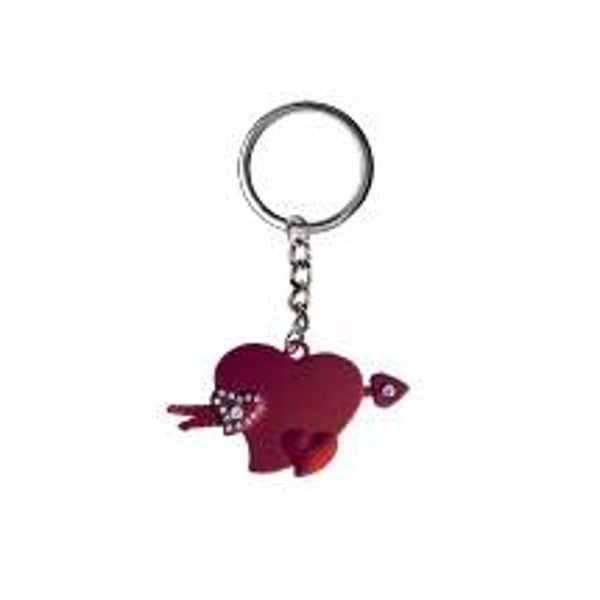 Sleutelhanger Hart rood 0590