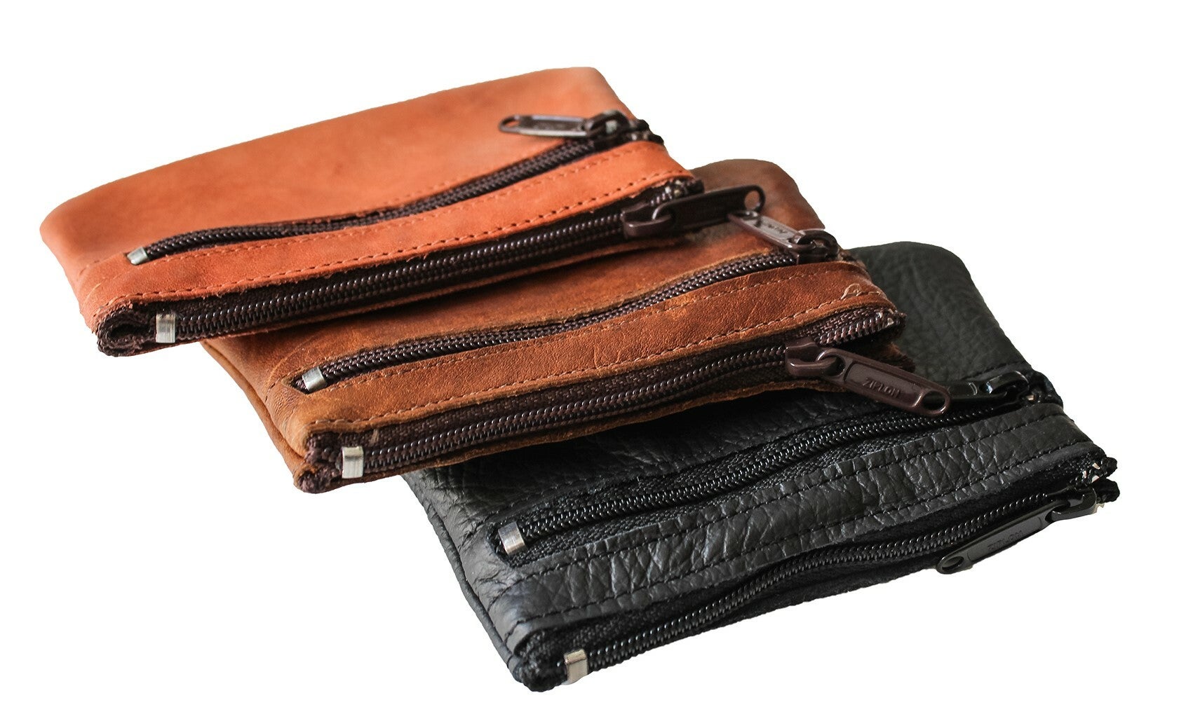 Sleutelzakje met dubbele rits