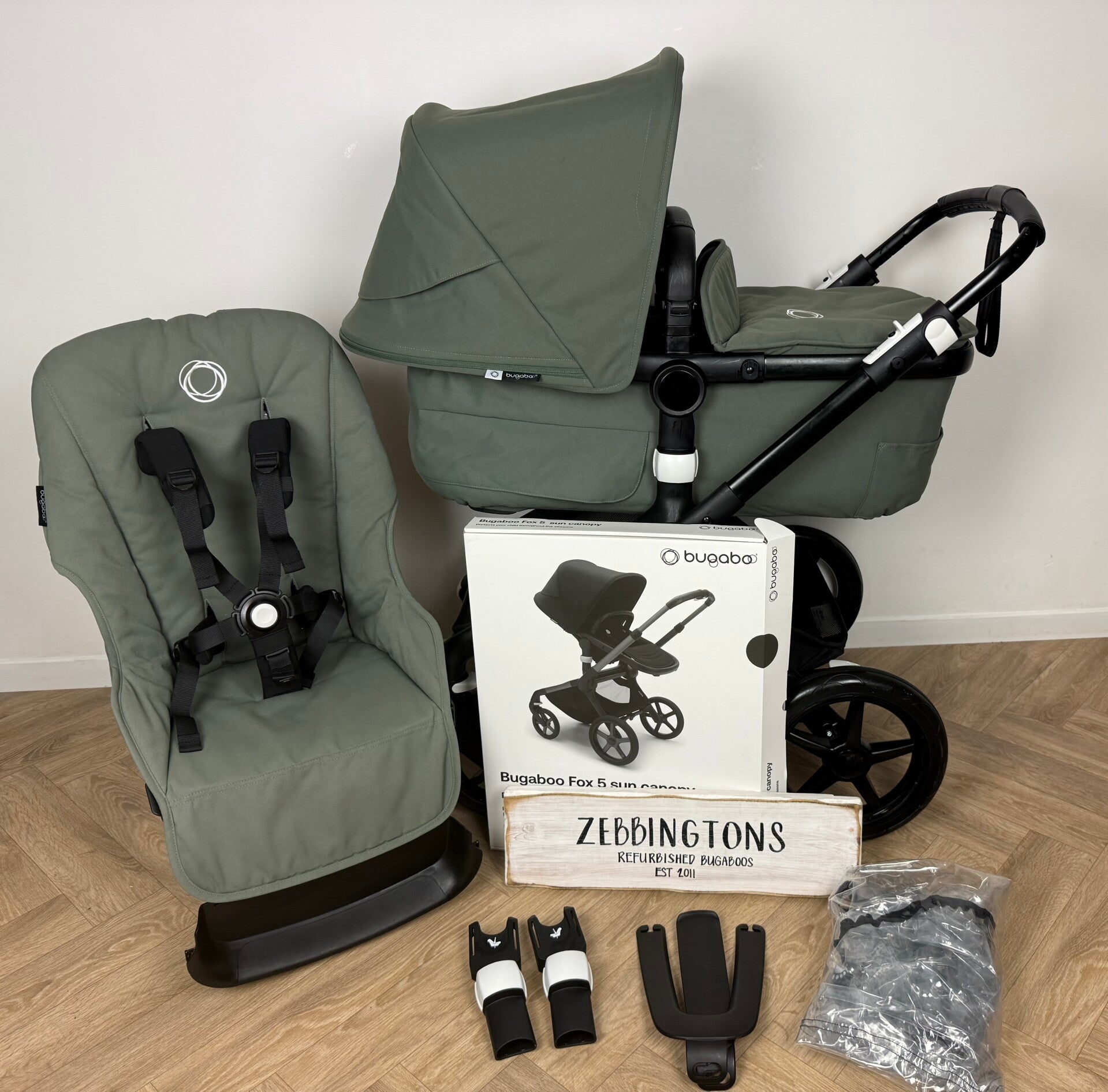 🦊 Bugaboo Fox 3 With Brand New Forest Green Hood 🦊