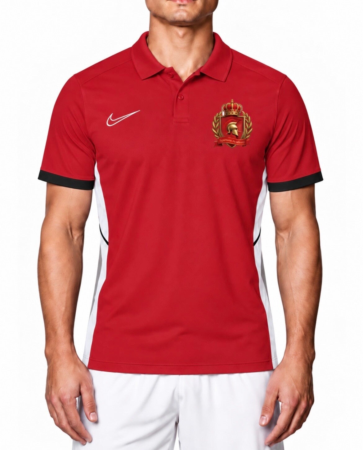 Nike X Spartans Dri-FIT red Polo Shirt