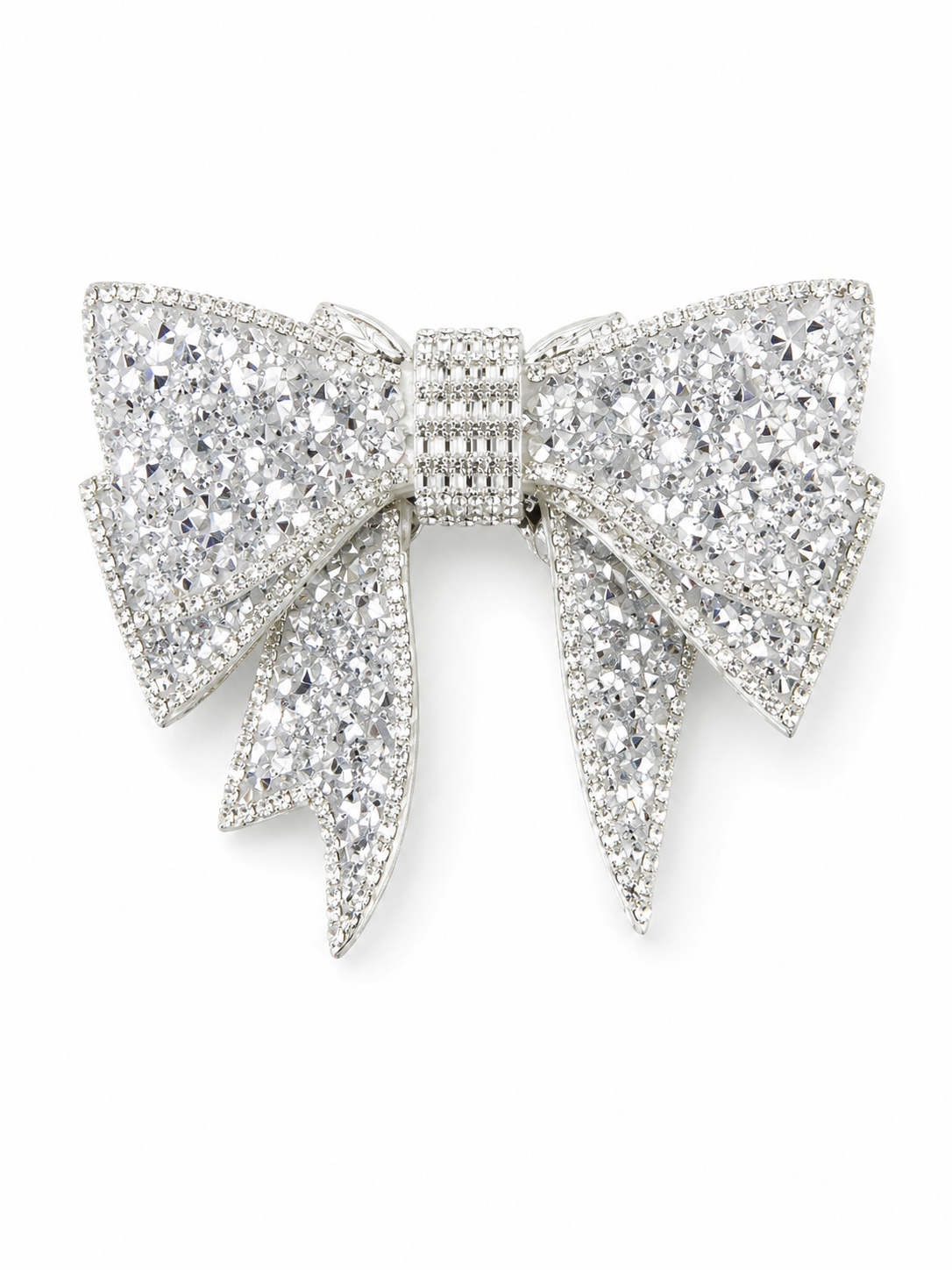 Glitter strik zilver