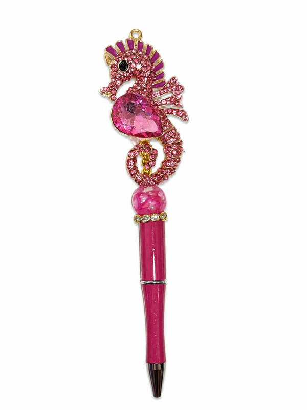 Luxe Roze Strass Zeepaardpen