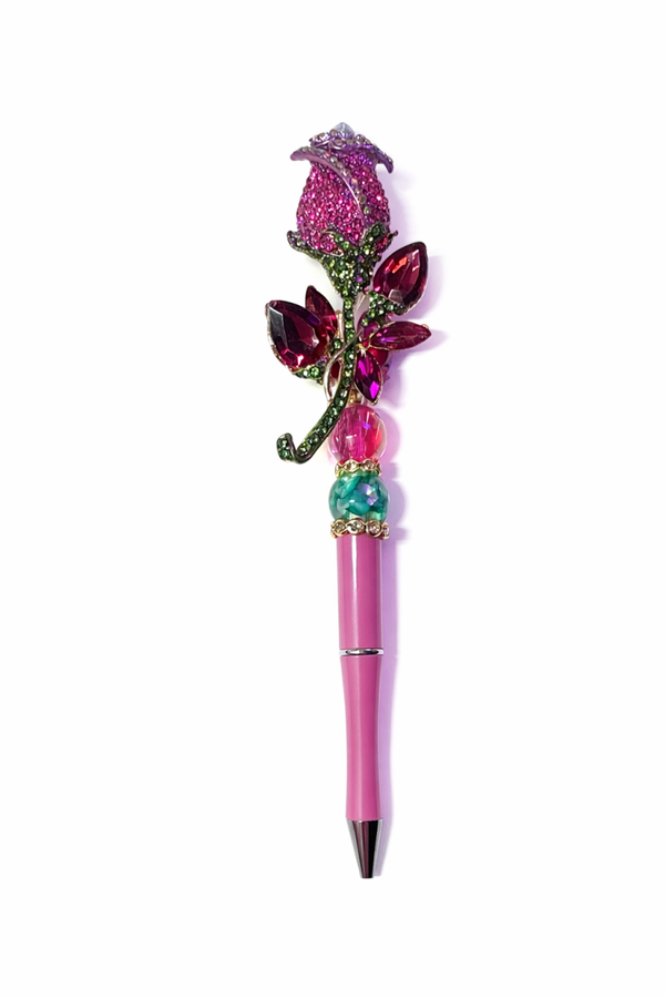 Glitter roze roos