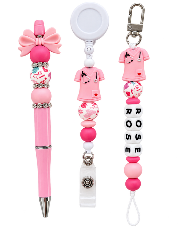 Verpleegkundige Accessoire Set Roze
