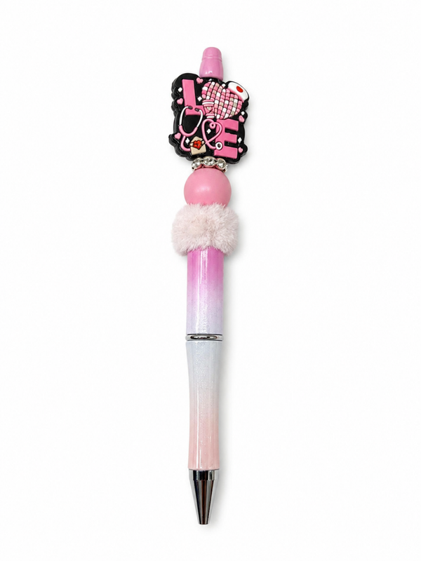 Roze Zorgpen met LOVE Topper