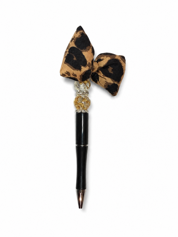 Luxe Panterprint Strikpen Zwart met Gouden Details