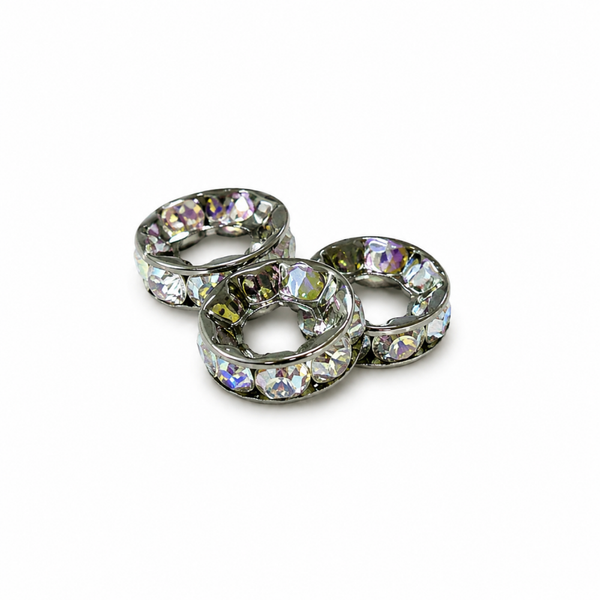 Strass zwart 15 mm