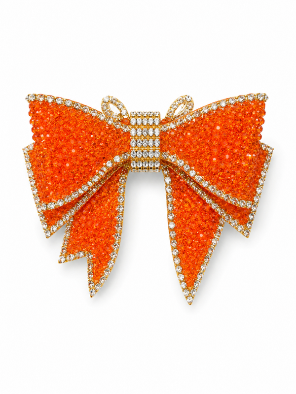 Glitter strik oranje