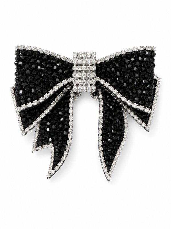 Glitter strik zwart